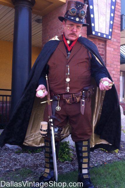 STEAMPUNK MAGICIAN COSTUME: Creative Steampunk Costume Ideas: We have Many Killer Leather Top Hats, Unique Goggles, Pocket Watches, Pouches, Paraphernalia, Gear, Victorian Era Clothing, Cloaks, Magic Potion Bottles, Skeleton Keys, Weapons, Jewelers Loupes, Tiny Jewelers Tools and more than you can Imagine at Dallas Vintage Shop.