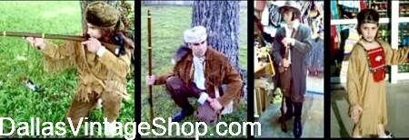 Pioneers Period Attire: Get Outfits for Frontier Men & Women, Mountain Men, Fur Traders, Native American Indians at Dallas Vintage Shop.