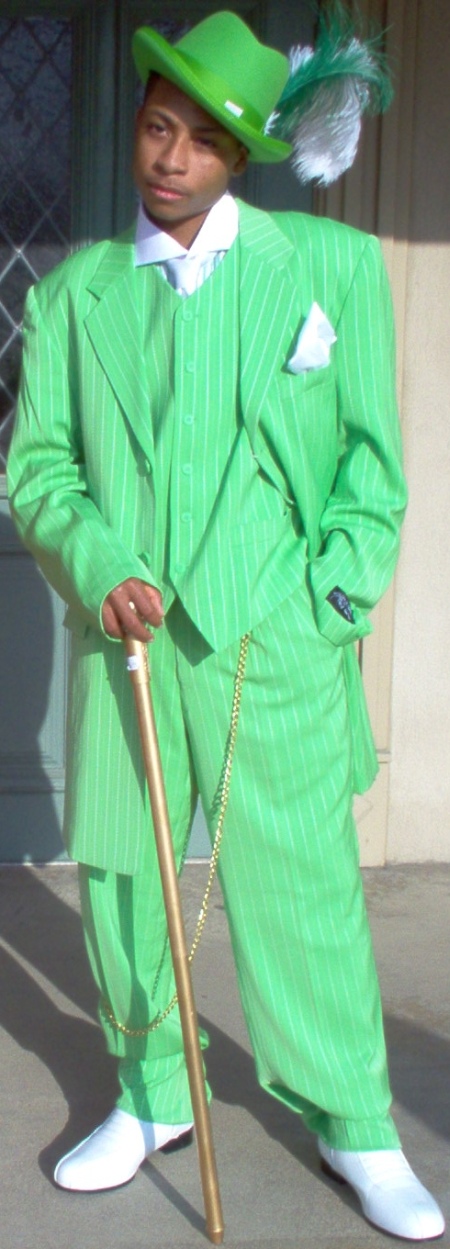 high fashion green suit, Zoot Suit, Zoot Suit Dallas, Green Zoot Suit Green Zoot Suit Dallas, Pimp Zoot Suit, Pimp Zoot Suit Dallas, Pimp Suit, Pimp Suit Dallas,