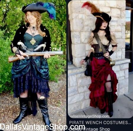 FANCY PIRATE GIRL COSTUMES: We have Elegant or Flirtatious, Gaudy or Girly, Glamorous or Gritty Pirate Lady Costumes at Dallas Vintage Shop. FANCY PIRATE GIRL COSTUMES: We have Elegant or Flirtatious, Gaudy or Girly, Glamorous or Gritty Pirate Lady Costumes at Dallas Vintage Shop.