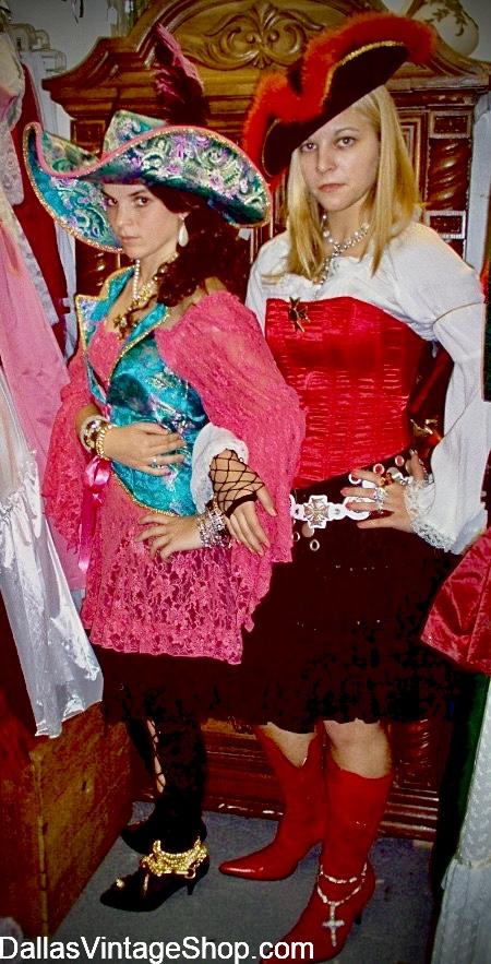 FANCY PIRATE GIRL COSTUMES: Get Cutesy Pirate Divas, Pirate Queens or Rough & Tumble Lady Buccaneers Complete Outfits at Dallas Vintage Shop. FANCY PIRATE GIRL COSTUMES: Get Cutesy Pirate Divas, Pirate Queens or Rough & Tumble Lady Buccaneers Complete Outfits at Dallas Vintage Shop.