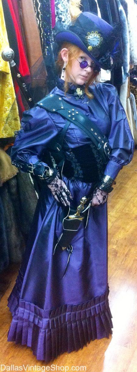 Aristocratic Steampunk Assassin in Victorian Party Dress, Elegant Steampunk Party Dress, Upper Class Steampunk Attire, Classy Lassy Steampunk Costume Ideas - Dallas Vintage Clothing & Costume Shop Aristocratic Steampunk Assassin in Victorian Party Dress, Elegant Steampunk Party Dress, Upper Class Steampunk Attire, Classy Lassy Steampunk Costume Ideas - Dallas Vintage Clothing & Costume Shop
