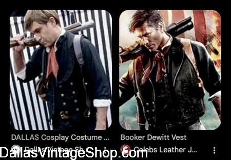 QUAKECON DALLAS 2026: RPG Convention with Cosplay. Look at this Booker DeWitt, BioShock Costume from Dallas Vintage Shop. Looks just like the Video Game Cover.