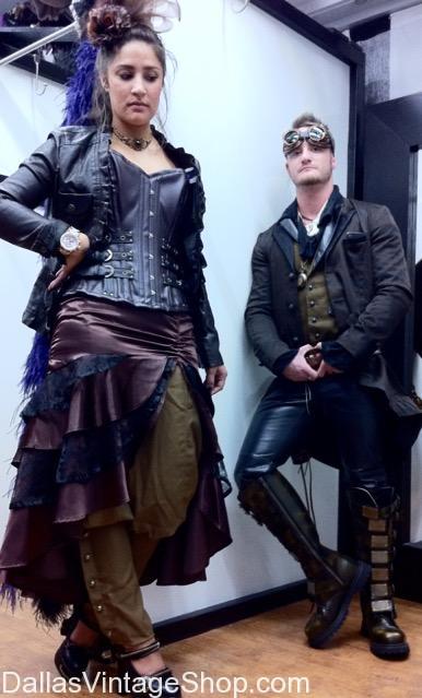 Old West Town Marshall & Bar Maid Costumes, Wild West Dystopian Fantasy Characters, Steampunk Old West Corsets & Leather Outfits, 
