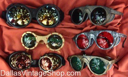 Steampunk Goggles & Glasses, Quirky Side Blinder Eyeglasses & Goggles, Steampunk Machinist Goggles, Steampunk Goggles with Colored Lenses, Diverse Steampunk Goggles and Eyeglasses