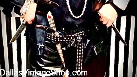 DANGEROUS GYPSY PIRATE COSTUME Unique Leather & Lots of Bling. This Knife Wielding Pirate is a Dangerous Character. Create your own Pirate at Dallas Vintage Shop. DANGEROUS GYPSY PIRATE COSTUME: Unique Leather & Lots of Bling. This Knife Wielding Pirate is a Dangerous Character. Create your own Pirate at Dallas Vintage Shop.