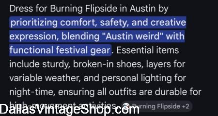 BURNING FLIPSIDE, WHAT TO WEAR: Get Details & Suggestions. Dress for Comfort, Safety & Creative Expression. Get Details & Suggestions HERE. BURNING FLIPSIDE, WHAT TO WEAR: Get Details & Suggestions. Dress for Comfort, Safety & Creative Expression. Get Details & Suggestions.