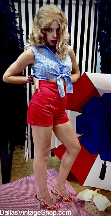 AMERICA 250 4TH OF JULY, 2026 PINUP: JOIN THIS PATRIOTIC PINUP COUNTRY CUTIE FOR A 4TH OF JULY PICNIC. Shown here is just one of our Patriotic Pinup Outfits from Dallas Vintage Shop. AMERICA 250 4TH OF JULY PINUP: JOIN THIS PATRIOTIC PINUP COUNTRY CUTIE FOR A 4TH OF JULY PICNIC ON July 4th 2026. Get Patriotic Pinup Outfits from Dallas Vintage Shop.