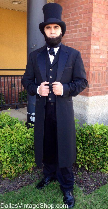 Patriotic Hero Abraham Lincoln Costume, Dallas Patriotic Holiday Celebration & Parade Costumes