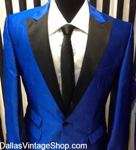 MEN'S FLASHY BLAZERS & SPORTS COATS: Extravagant Men's Fashions are available at Dallas Vintage Shop.