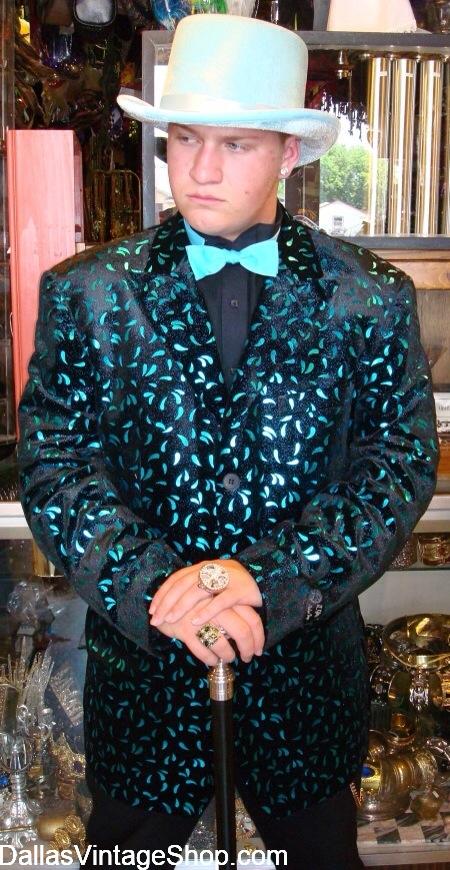 MEN'S FLASHY BLAZERS & SPORTS COATS: Fancy Men's Fashion Ideas come from the Dallas Vintage Shop.