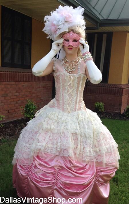 MASQUERADE LADIES BAROQUE ATTIRE: We have this Fabulous Masquerade Ballgown & Mask at Dallas Vintage Shop.