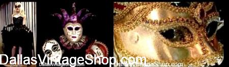 MASQUERADE LADIES GALA MASKS: Get Plenty of Gorgeous Masquerade Masks to Complete any Outfit at Dallas Vintage Shop.