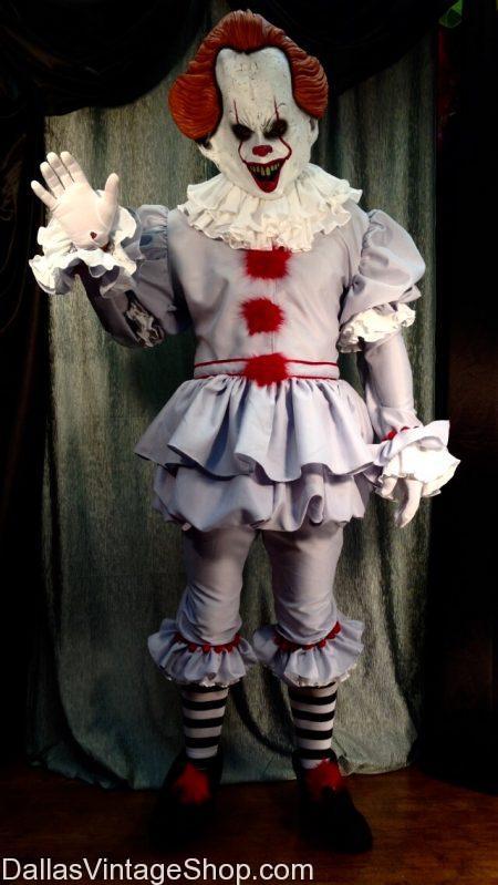 Look at this Circus Clown 'Pennywise' from 'It' Movie Costume. We have Circus Characetrs and Circus Clown Costumes in Stock.