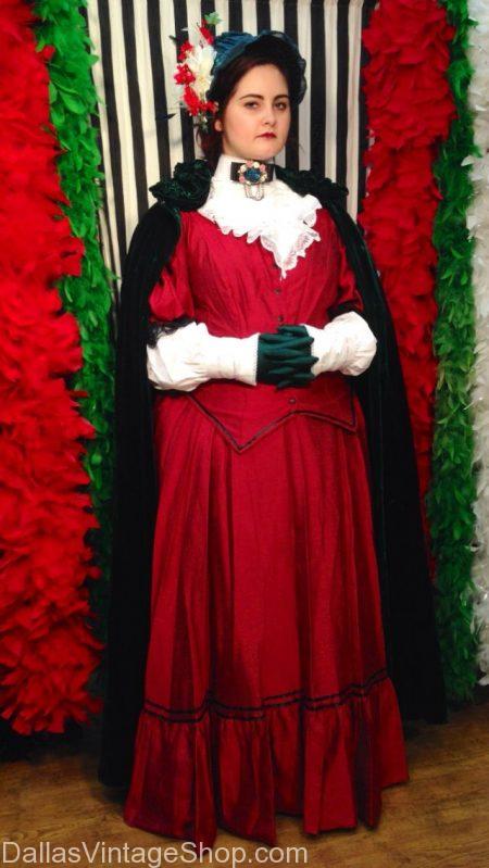 Holiday Carolers Costumes are abundant at Dallas Vintage Shop. Get Top Quality, Variety & Quantity in Holiday Carolers Costumes, Bonnets, Dresses, Fascinators, Top Hats, Caplets, Frock Coats, Capes & Cloaks for Ladies, Men & Children. Get Holiday Carolers Costumes, Christmas Carolers Attire, Deluxe Christmas Carolers Outfits for Ladies & Men are at Dallas Vintage Shop.