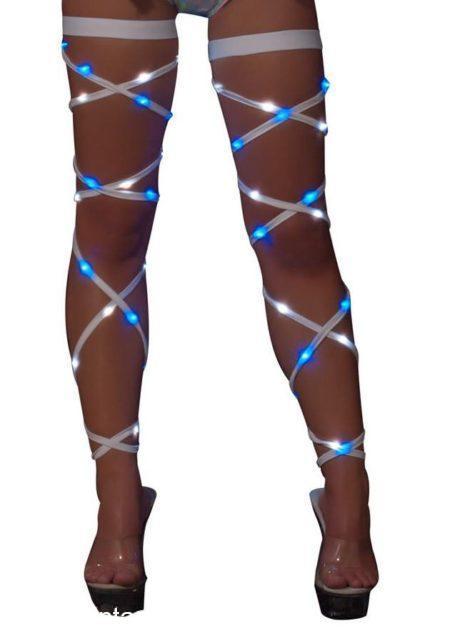 Light Up Legs Wraps, light up, glow in the dark, leg wraps, dragons halloween ball, festival wear. rave wear
