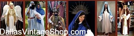 Christmas Biblical Characters: We Have Costumes for Nativity Scenes, Christmas Pageants & Plays for all Characters at Dallas Vintage Shop. Christmas Biblical Characters: Get Costumes for Nativity Scenes, Christmas Pageants & Plays for all Characters at Dallas Vintage Shop.