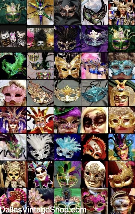 MASQUERADE MASKS for LADIES: Huge Diverse Collection; Glamorous, Elegant, Laser Cuts, Feathers, Glitzy, Baroque, Venetian, Mardi Gras, Lace, Rhinestones & MORE.