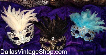 BeyondMasquerade Royal Purple Venetian Feather Masquerade Mask With Rose – Women's Mardi Gras Halloween Costume Accessory
