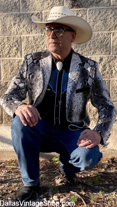Junk Gypsy Prom 2026: Find Details Here and get Junk-O-Rama Texas Cowboy Style Snakeskin Print Jacket, like the one shown here, from Dallas Vintage Shop. Junk Gypsy Prom 2026: Find Details Here and get Junk-O-Rama Texas Cowboy Style Snakeskin Print Jacket from Dallas Vintage Shop.