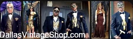 NYE MEN'S FASHIONS: Masquerade Balls & Fancy Party Attire is Plentiful at Dallas Vintage Shop.
