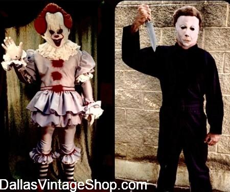 Texas Frightmare Weekend 2026: Get Scary Costume Ideas: like Pennywise & Michael Meyers at Dallas Vintage Shop.