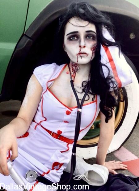 TEXAS FRIGHTMARE WEEKEND UPDATES: Here are the Details & Best Costume Ideas like Zombies, Masks, Makeup & Horror Costumes from Dallas Vintage Shop.