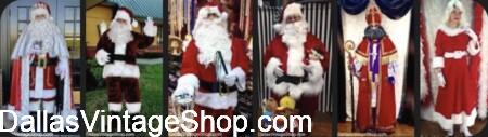 SANTA & CHRISTMAS COSTUMES UNLIMITED are at Dallas Vintage Shop. Santa, Mrs Claus, St. Nicholas & More.