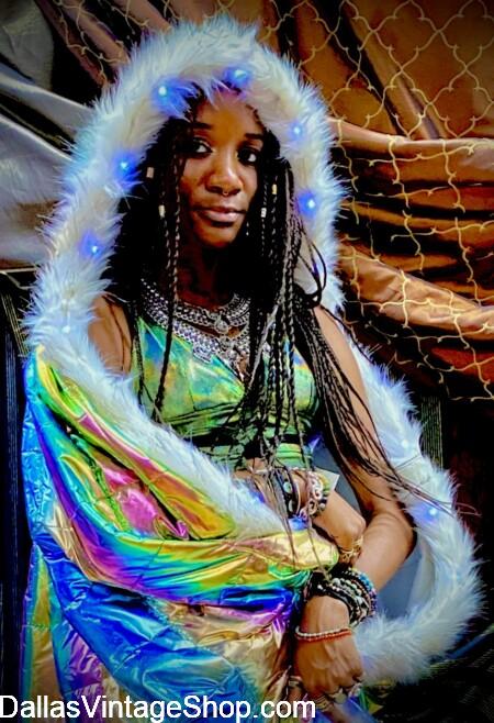 AXIS MUNDI BURNING MAN Fantastic Festival Nighttime Garb. Get Quilted or Woolen Cloaks, Capes, Faux Fur Wraps, Jackets, Full-length Coats and much more. Some are Illuminated, like this Iridescent, hooded, full-length cape, SHOWN HERE, from Dallas Vintage Shop. AXIS MUNDI BURNING MAN Fantastic Festival Nighttime Garb. Get Quilted or Woolen Cloaks, Capes, Faux Fur Wraps, Jackets, Full-length Coats and much more. Some are Illuminated, like this Iridescent, hooded, full-length cape, from Dallas Vintage Shop.