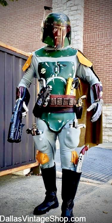 FAN EXPO DALLAS BOBA FETT COSTUME: Get this STAR WARS, Boba Fett Bounty Hunter Outfit< shown here, and All your favorite Star War Character's Costumes at Dallas Vintage Shop. FAN EXPO DALLAS BOBA FETT COSTUME: Get this STAR WARS, Boba Fett Bounty Hunter Outfit and All Star War Characters Costumes at Dallas Vintage Shop.