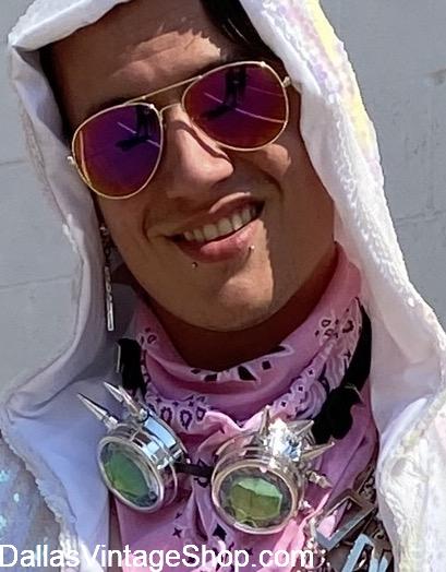 BEST BURNING MAN MEN'S 2025 COSTUMES: Desert Worthy Goggles, Bandannas & Sunglasses.