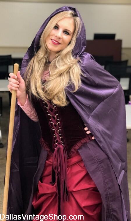 Pretty Witch Costumes: Hocus Pocus, Sara Sanderson Witch Outfit is for you if you want to be a Pretty Lady Witch, rather than Scary or Creepy. We can help you Create the Prettiest or even Glamorous Witch Costume you can imagine at Dallas Vintage Shop. Pretty Witch Costumes; Movie Character Witches, Famous Witches or Hollywood Glamorous Witch Costumes are at Dallas Vintage Shop.