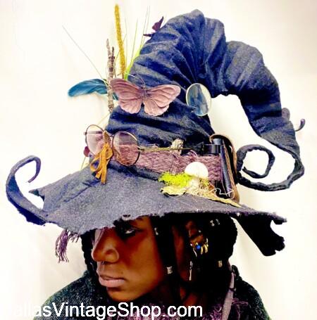 CREATIVE WITCH HAT IDEAS: Unlimited Creativity, Apothecary Witch Hats & Costume Creations from Dallas Vintage Shop.