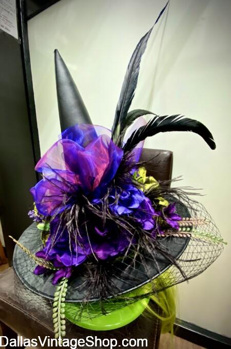 BOUGIE WITCHES HATS: Plan a Halloween High Tea for your Favorite Witchy Friends. Nobody has a larger selection of Gorgeous Custom Designed, Quality Witchy Hats than Dallas Vintage Shop. BOUGIE WITCHES HATS: Find Gorgeous Custom Designed Quality Hats are at Dallas Vintage Shop.