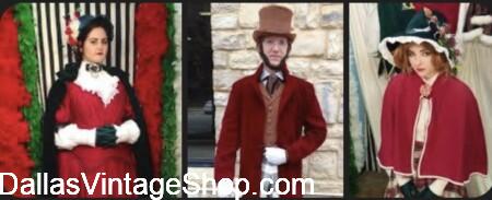 CHRISTMAS CAROLERS: Get Professional Carolers Attire, Dickens, Victorian, Towns Persons & More Carolers Ideas at Dallas Vintage Shop.