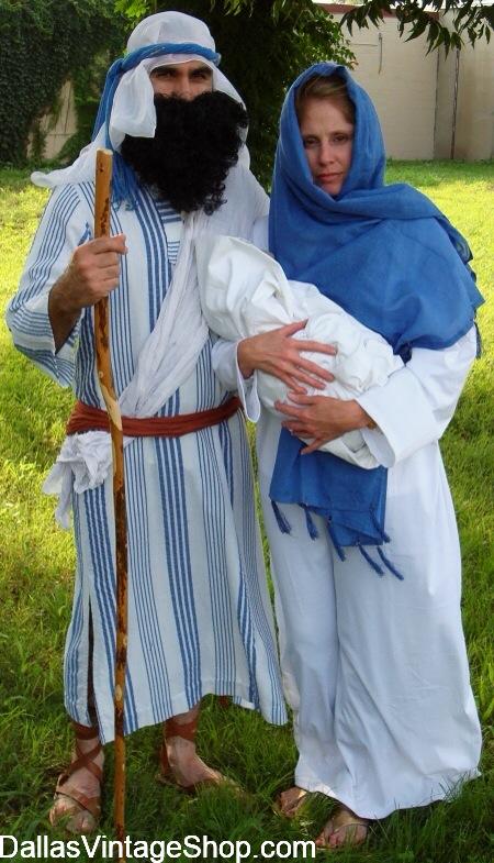 CHRISTMAS NATIVITY COSTUMES: Get Mary & Joseph Theatrical Costumes & All Biblical Characters from Dallas Vintage Shop. 