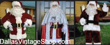 SANTA COSTUMES: these Deluxe, Supreme, Professional & Economy Costumes in Stock at Dallas Vintage Shop.