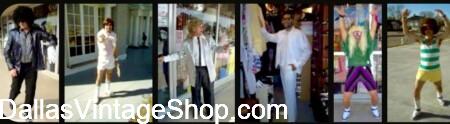 NYE PARTY 80's GLAM Men's ATTIRE: These Club Scene, Pop Stars & Workout Outfits are from Dallas Vintage Shop.