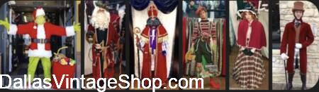 CHRISTMAS PARTY COSTUME VARIETY: Gat a Huge Variety & Quality Holiday Party Costumes & Ideas from Dallas Vintage Shop.