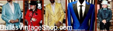 FORMAL ATTIRE: Showy Formal Fashions for Men & Gala Gowns for Ladies are at Dallas Vintage Shop.