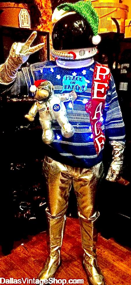 BEST HOLIDAY PARTY COSTUMES: Get Outrageous. Fun Outfits. Totally Wild & Different Christmas Party Costumes are Plentiful at Dallas Vintage Shop.