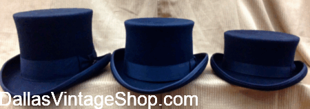 QUALITY TOP HATS Nobody has a Larger Selection & More Diverse Variety of Victorian, Aristocrats, Dickens Era & Christmas Carolers Gentlemen's Top Hats than Dallas Vintage Shop. QUALITY TOP HATS the Largest Selection & Variety of Victorian, Aristocrats, Dickens Era & Christmas Carolers Gentlemen is at Dallas Vintage Shop.