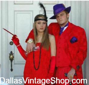 CHRISTMAS PARTY COUPLES FASHIONS: Unlimited, Creative Ideas, Red Suit, Red Dresses & More. This Holiday Flapper & Gangster is at Dallas Vintage Shop. CHRISTMAS PARTY COUPLES FASHIONS: Unique Ideas, Red Suit, Red Dresses & More. This Holiday Flapper & Gangster is at Dallas Vintage Shop.