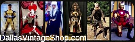 ALL-CON DALLAS 2026: March 12-15; We have Cosplay, Anime, Superhero, Villains, Sci-fi & Action Movie Character Costumes at Dallas Vintage Shop.