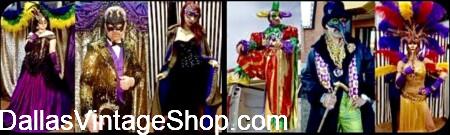 MARDI GRAS 2026 Costumes & Masquerade Ball Masks & Attire. Get Party Attire, Parade Costumes & Masquerade Ball Outfits at Dallas Vintage Shop.