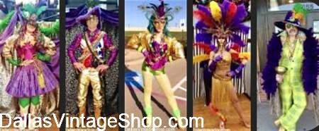 FAT TUESDAY 2026; FEB 17, Get Costumes for Parties, Parades, Bub Crawls & All Fat Tuesday Celebrations at Dallas Vintage Shop..
