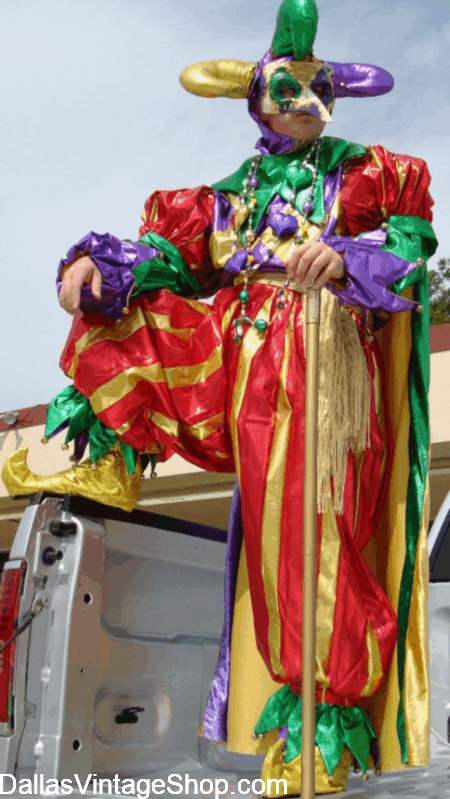 FAT TUESDAY 2026 EVENTS: Get FAT TUESDAY 2026 COSTUME EVENT SUGGESTIONS from DVS ...and Celebrate Fat Tuesday in one of our Costumes like this Excellent Jester Outfit from Dallas Vintage Shop. 