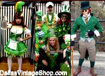 NORTH TEXAS IRISH FESTIVAL 2026: Get Event Information, plus LADIES & MENS Festive Costumes at Dallas Vintage Shop.
