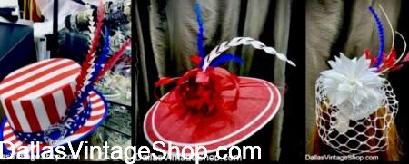 DALLAS VINTAGE SHOP is the HQ for AMERICA 250 PATRIOTIC HATS & FASCINATORS.