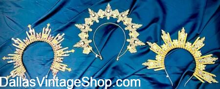 UBBI DUBBI FESTIVAL OUTFITS: 2026 Theme: "Into the Abyss," April 24-24; Details & Fabulous Rave Ideas, Siren Haloes, Circlets, Wigs & Jewelry from Dallas Vintage Shop.